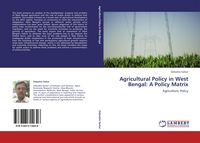 Produktbild: Agricultural Policy in West Bengal: A Policy Matrix