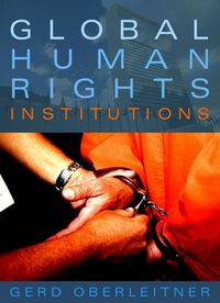 Bild vom Artikel Global Human Rights Institutions vom Autor Gerd Oberleitner