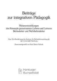 Bild vom Artikel Beiträge zur Integrativen Pädagogik vom Autor Bernd Ahrbeck