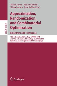 Produktbild: Approximation, Randomization, and Combinatorial Optimization. Algorithms and Techniques