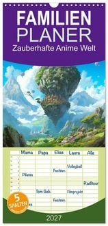 Produktbild: Familienplaner 2027 - Zauberhafte Anime Welt mit 5 Spalten (Wandkalender, 21 x 45 cm) CALVENDO