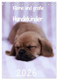 Produktbild: Kleine und gro&szlig;e Hundekinder 2026 (Tischkalender 2026 DIN A5 hoch), CALVENDO Monatskalender