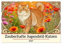 Produktbild: Zauberhafte Jugendstil-Katzen (Wandkalender 2027 DIN A2 quer), CALVENDO Monatskalender
