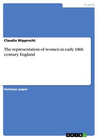 Produktbild: The representation of women in early 18th century England