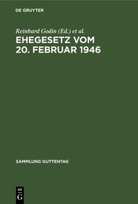 Produktbild: Ehegesetz vom 20. Februar 1946