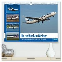 Produktbild: Die sch&ouml;nsten Airliner (hochwertiger Premium Wandkalender 2026 DIN A2 quer), Kunstdruck in Hochglanz