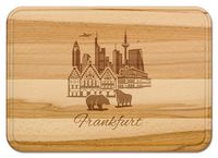Produktbild: Buchenholz Schneidebrett 35x25cm, Motiv Frankfurt