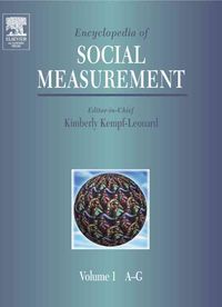 Produktbild: Ency Of Social Measurement