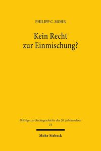 Produktbild: Kein Recht zur Einmischung?