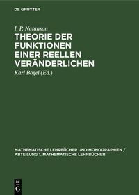Produktbild: Theorie der Funktionen einer reellen Ver&auml;nderlichen