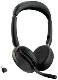 Produktbild: Jabra Evolve2 65 Flex Link380c UC On Ear Headset Bluetooth&reg; Stereo Schwarz Noise Cancelling Headset, Mikrofon-Stummschaltung