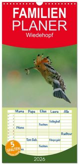 Produktbild: Familienplaner 2026 - Wiedehopf mit 5 Spalten (Wandkalender, 21 x 45 cm) CALVENDO
