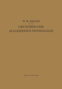 Produktbild: Grundriss der Allgemeinen Physiologie