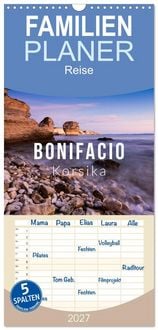 Produktbild: Familienplaner 2027 - Bonifacio. Korsika mit 5 Spalten (Wandkalender, 21 x 45 cm) CALVENDO