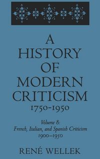 Produktbild: A History of Modern Criticism, 1750-1950