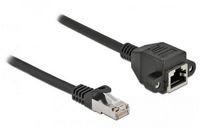 Produktbild: Delock 86998 RJ45 Patchkabel CAT 6a S/FTP 0.25m Schwarz 1St.
