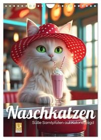 Produktbild: Naschkatzen &ndash; S&uuml;&szlig;e Samtpfoten auf Kalorienjagd (Wandkalender 2027 DIN A4 hoch), CALVENDO Monatskalender