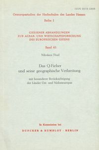Produktbild: Das Q-Fieber und seine geographische Verbreitung