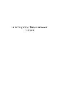 Produktbild: Le siEcle guerrier franco-sahraoui - 1910-2010 - hors serie