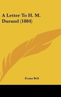 Produktbild: A Letter To H. M. Durand (1884)