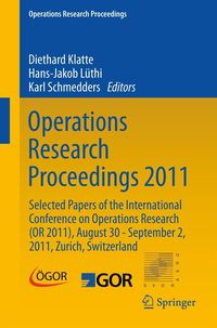 Produktbild: Operations Research Proceedings 2011
