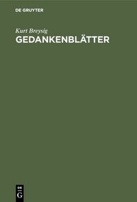 Produktbild: Gedankenbl&auml;tter