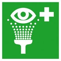 Produktbild: SafetyMarking 38.0063 Hinweisschild Augensp&uuml;leinrichtung Folie selbstklebend (B x H) 150 mm x 150 mm ISO 7010 1 St.
