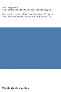 Produktbild: Soziale Probleme und soziale Kontrolle