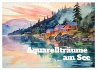 Produktbild: Aquarelltr&auml;ume am See (Wandkalender 2026 DIN A2 quer), CALVENDO Monatskalender