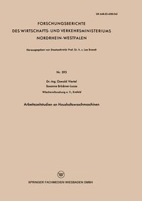 Produktbild: Arbeitszeitstudien an Haushaltswaschmaschinen