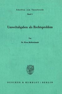 Produktbild: Umweltabgaben als Rechtsproblem.
