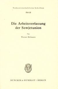 Produktbild: Die Arbeitsverfassung der Sowjetunion.