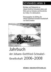 Produktbild: Jahrbuch der Johann-Gottfried-Schnabel-Gesellschaft 2006 - 2008