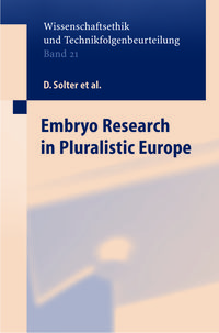Produktbild: Embryo Research in Pluralistic Europe