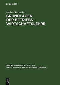 Produktbild: Grundlagen der Betriebswirtschaftslehre
