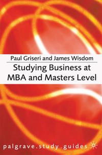 Produktbild: Studying Business at MBA and Masters Level