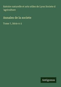Produktbild: Annales de la societe