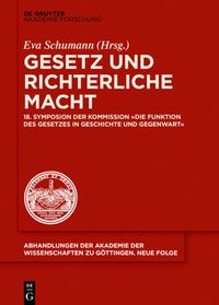 Produktbild: Gesetz und richterliche Macht