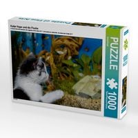 Produktbild: CALVENDO Puzzle Katze Hope und die Fische | 1000 Teile Lege-Gr&ouml;&szlig;e 64x48cm Foto-Puzzle f&uuml;r gl&uuml;ckliche Stunden