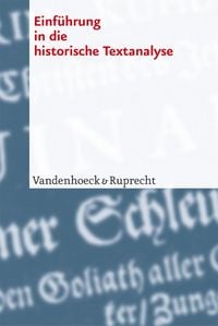 Produktbild: Einf&uuml;hrung in die historische Textanalyse