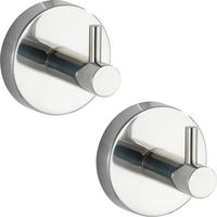 Produktbild: Wandhaken Uno Mod. Bosio Edelstahl gl&auml;nzend 2er Set, rostfrei