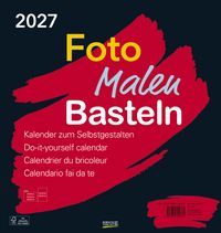 Produktbild: Foto-Malen-Basteln Bastelkalender schwarz gro&szlig; 2027