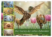 Produktbild: Der Garten der stillen Zahnr&auml;der - Ein Jahr zwischen Bl&uuml;ten, Mechanik und leiser Magie (Wandkalender 2027 DIN A3 quer), CALVENDO Monatskalender