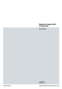 Produktbild: Massnahmen gegen Fehler im Bauprozess