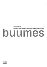 Produktbild: Buumes oder die Erfindung der Nachbarschaft