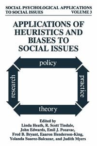 Produktbild: Applications of Heuristics and Biases to Social Issues