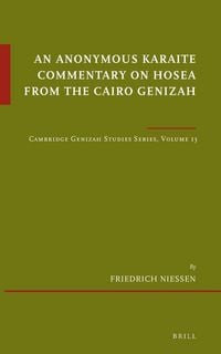 Produktbild: An Anonymous Karaite Commentary on Hosea from the Cairo Genizah