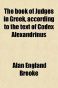 Produktbild: The Book of Judges in Greek, According to the Text of Codex Alexandrinus
