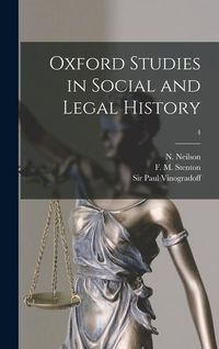 Produktbild: Oxford Studies in Social and Legal History; 4