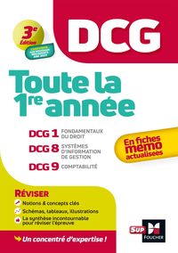 Produktbild: DCG - Toute la 1&egrave;re ann&eacute;e du DCG 1, 8, 9 en fiches - R&eacute;vision 2025-2026